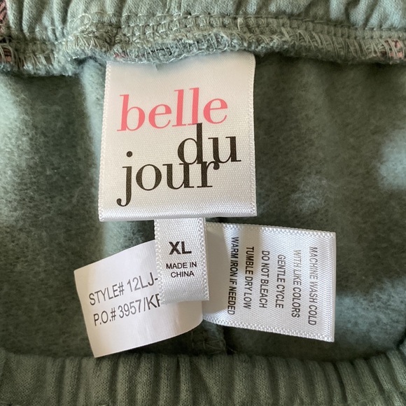 Belle Du Jour Green Drawstring Butterfly Print Shorts XL - Picture 5 of 6